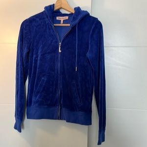 Juicy Couture Zip Up Blue Velvet Jacket